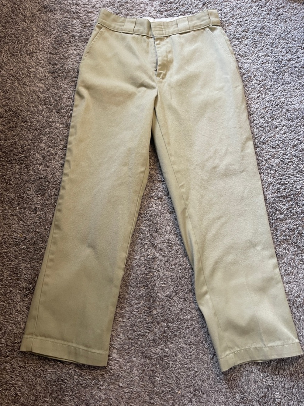 Dickies Women's Cropped Straight-Leg Pants in Light Khaki